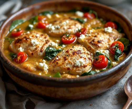 Chicken, Feta & Tomato Bake