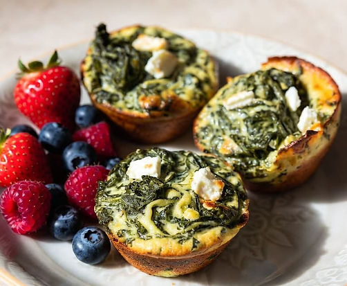 High Protein Spinach & Egg Muffins